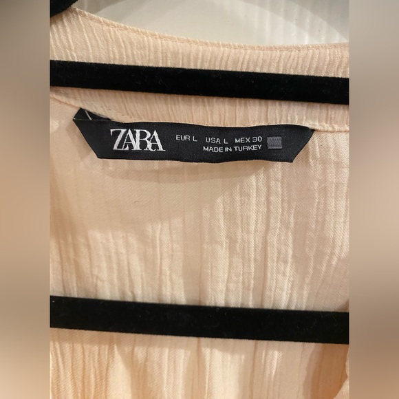 ZARA RUSTIC DRESS WITH PLEATED EFFECT. NWOT - Picture 6 of 7